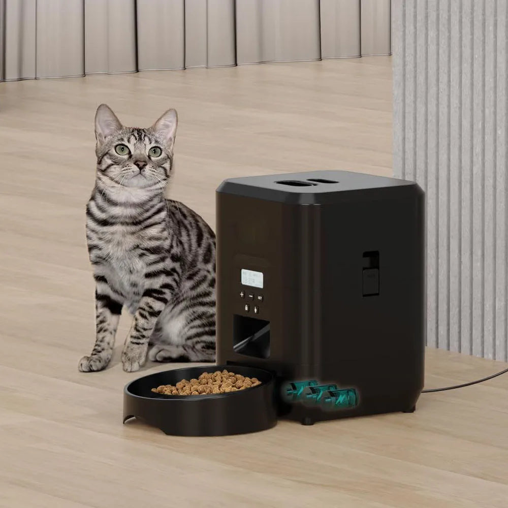 Smart Automatic Cat Feeder & Dog Food Dispenser | Timed Portion Control Slow Food Machine Bowl