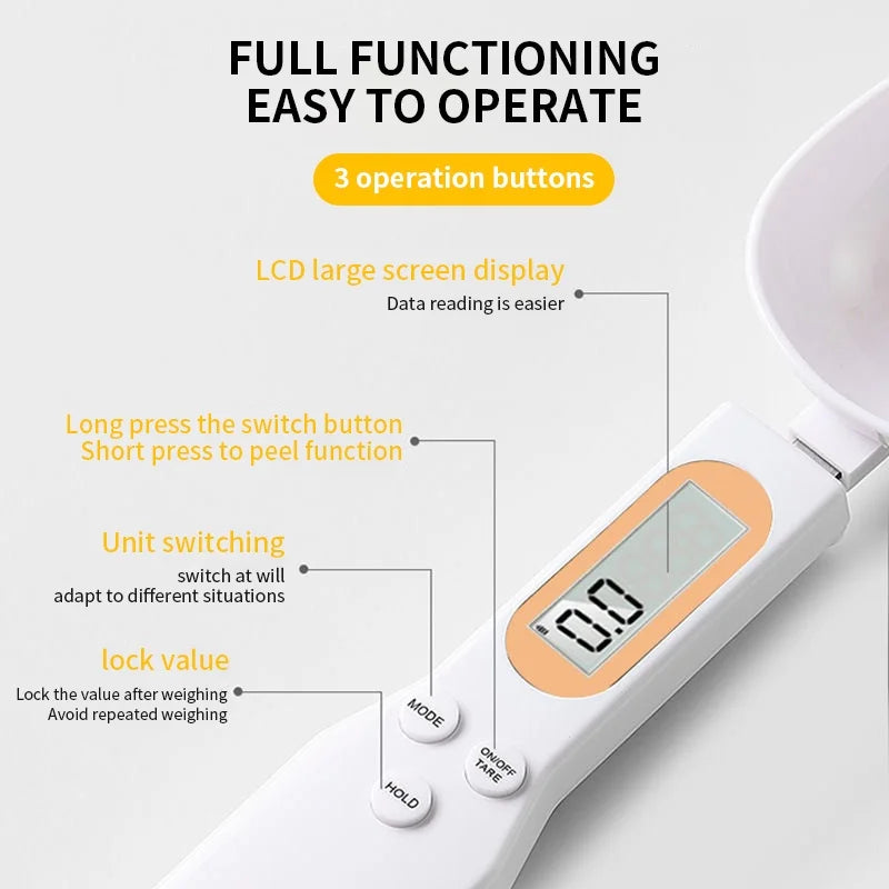 ✨ Precision Digital Kitchen Spoon Scale – LCD Measuring Tool for All-Purpose Ingredient Measuring