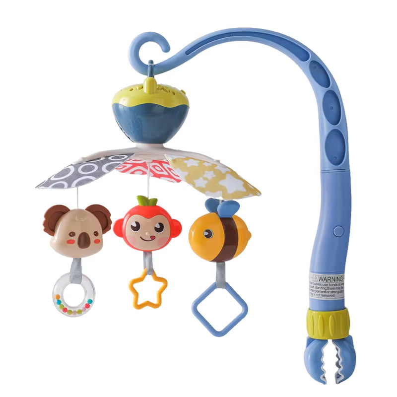 Baby Wooden Crib Mobile & Music Bed Bell — Hot Air Balloon Wind Chime Rattle Toy for Newborns, Baby Gift