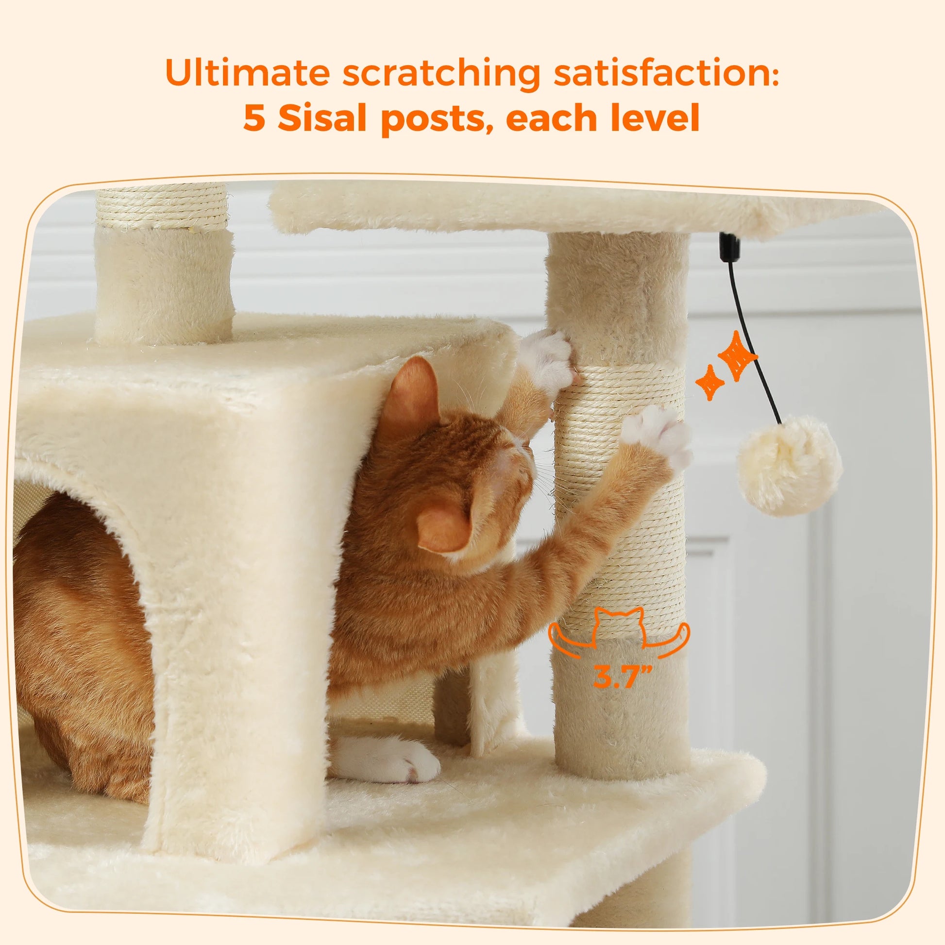 Luxury Multi-Level Cat Tower – Spacious, Stylish & Perfect for Large or Small Cats