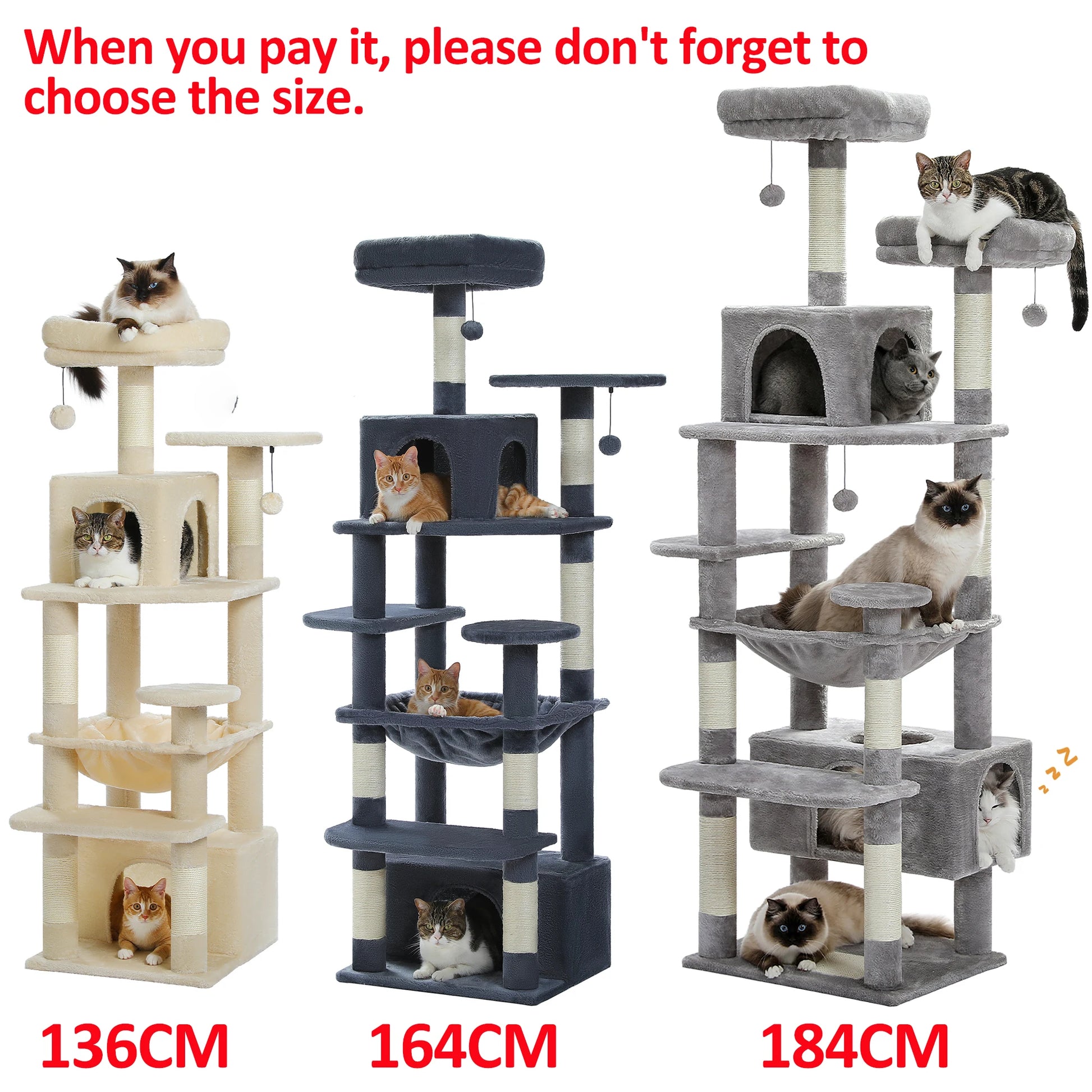 Luxury Multi-Level Cat Tower – Spacious, Stylish & Perfect for Large or Small Cats