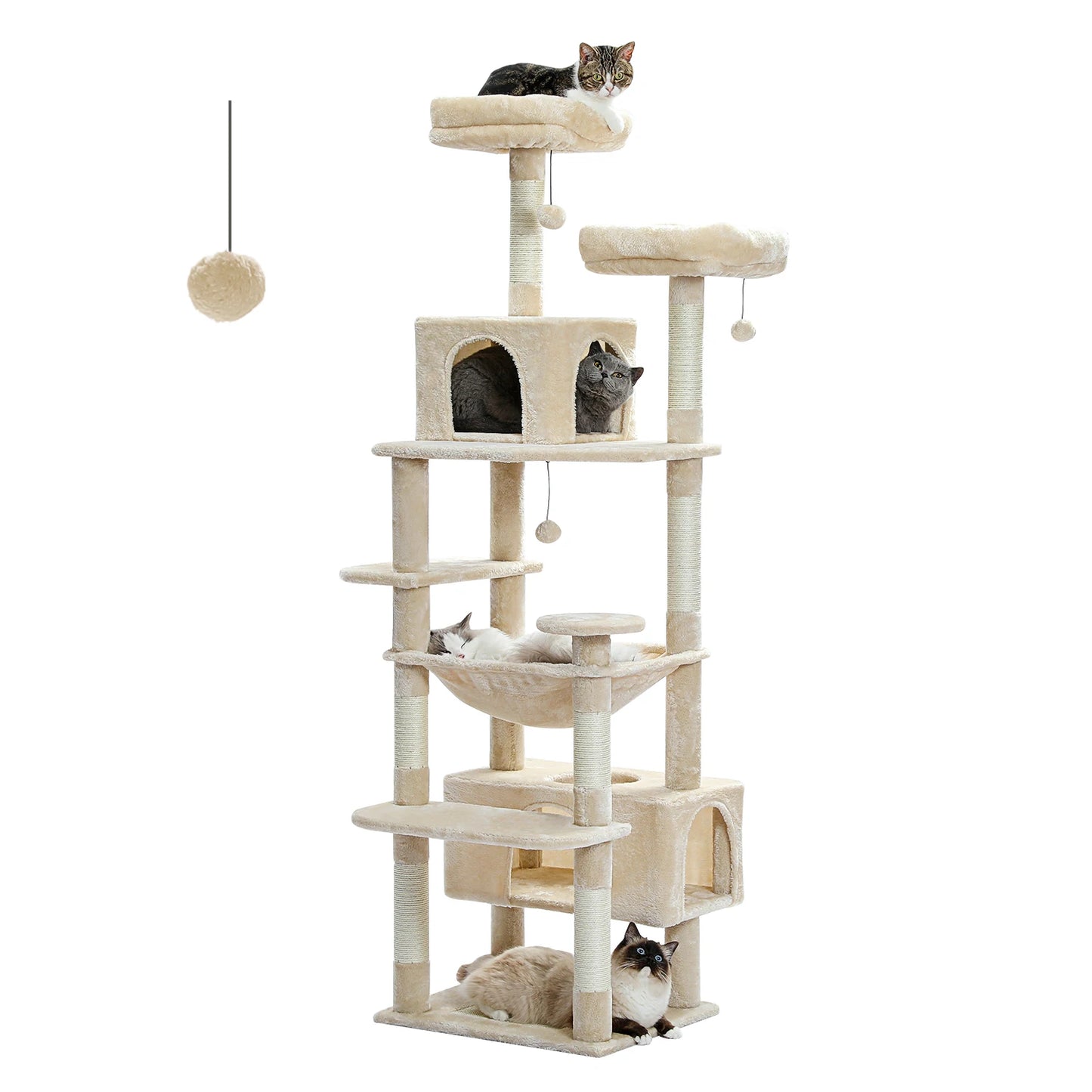 Luxury Multi-Level Cat Tower – Spacious, Stylish & Perfect for Large or Small Cats
