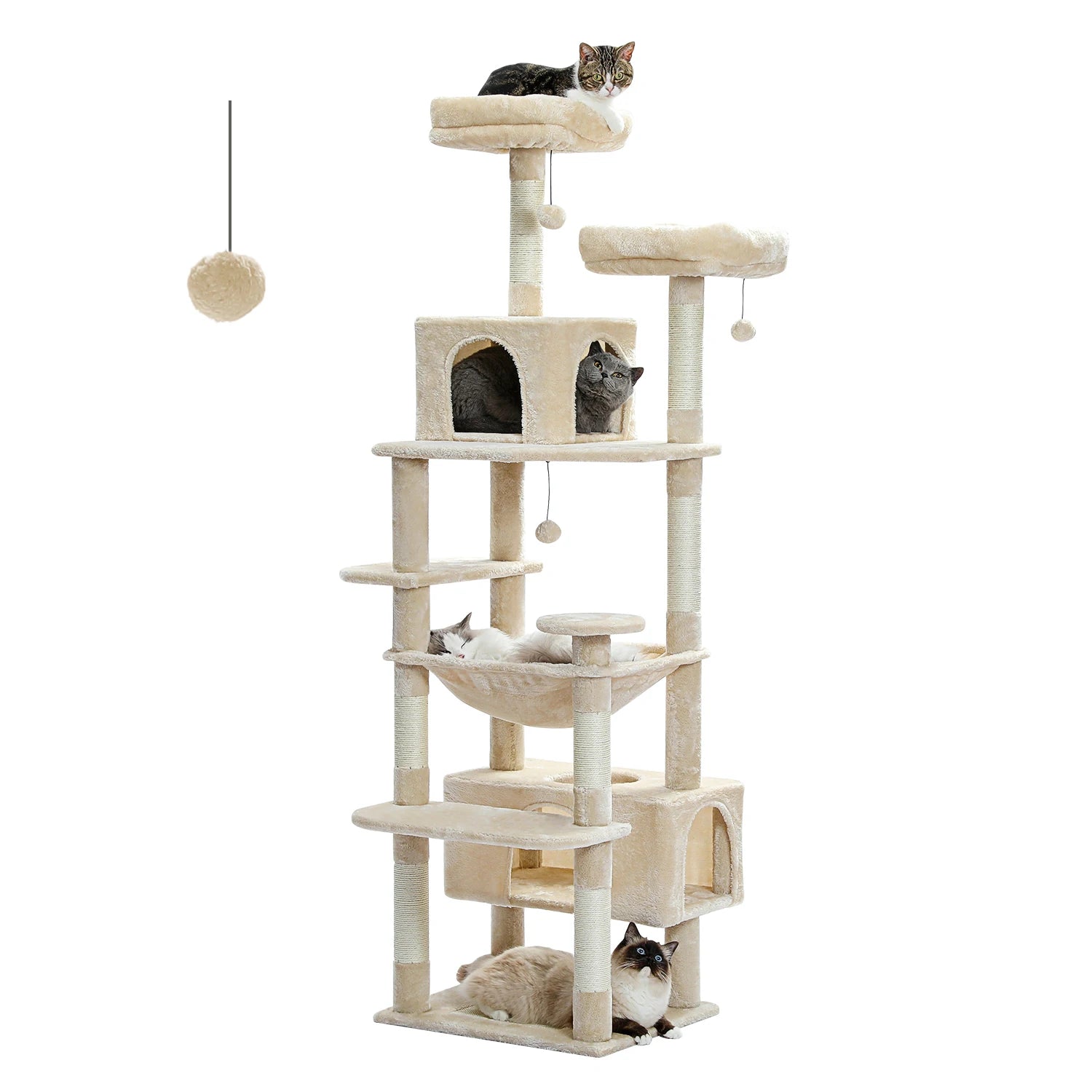 Luxury Multi-Level Cat Tower – Spacious, Stylish & Perfect for Large or Small Cats