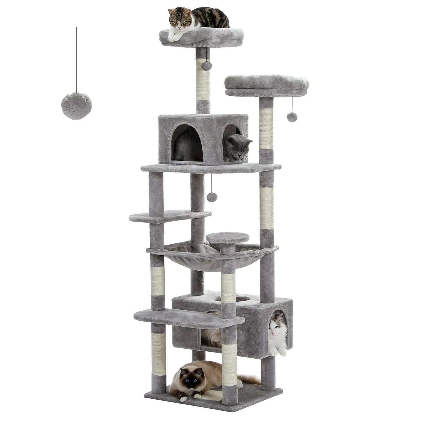 Luxury Multi-Level Cat Tower – Spacious, Stylish & Perfect for Large or Small Cats