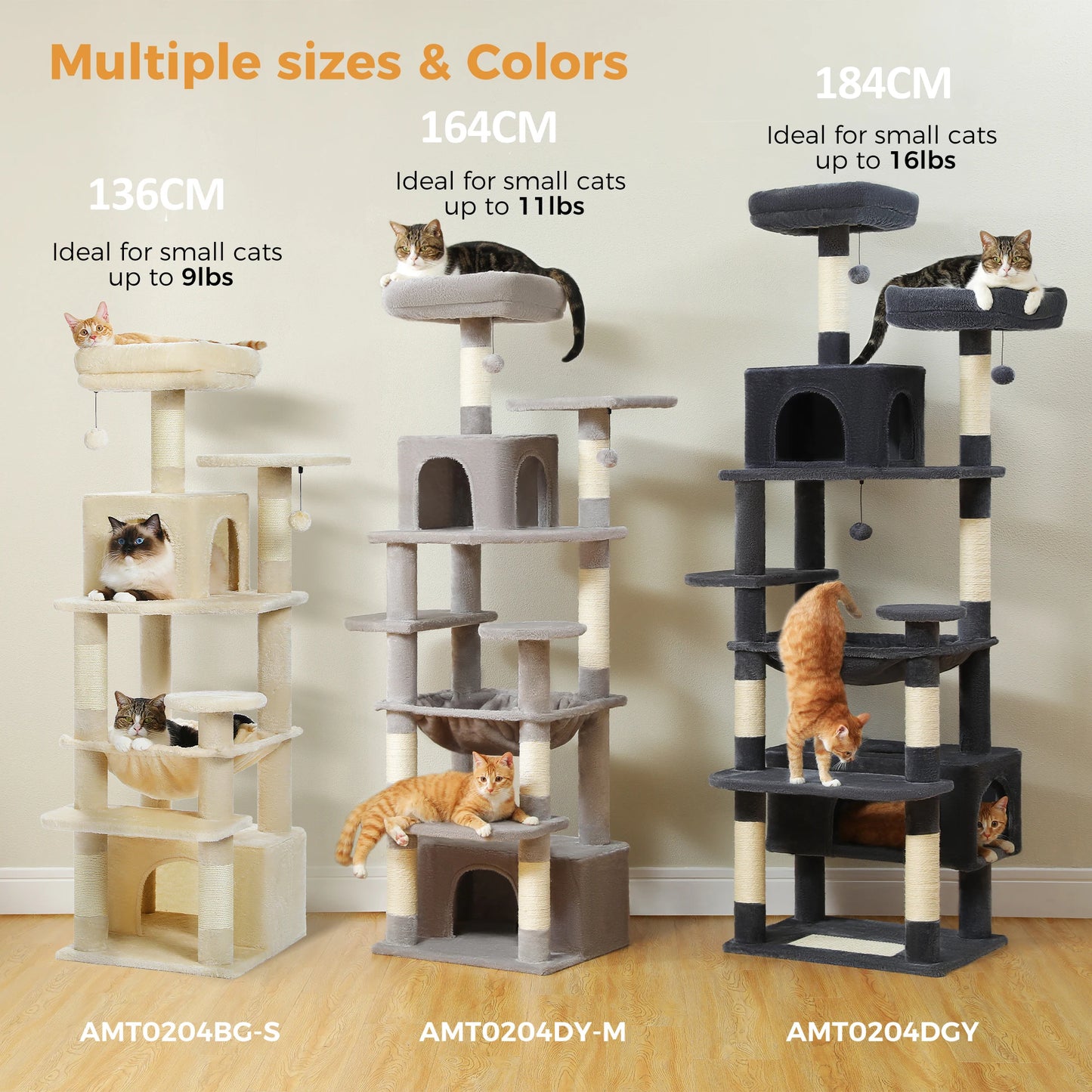 Luxury Multi-Level Cat Tower – Spacious, Stylish & Perfect for Large or Small Cats