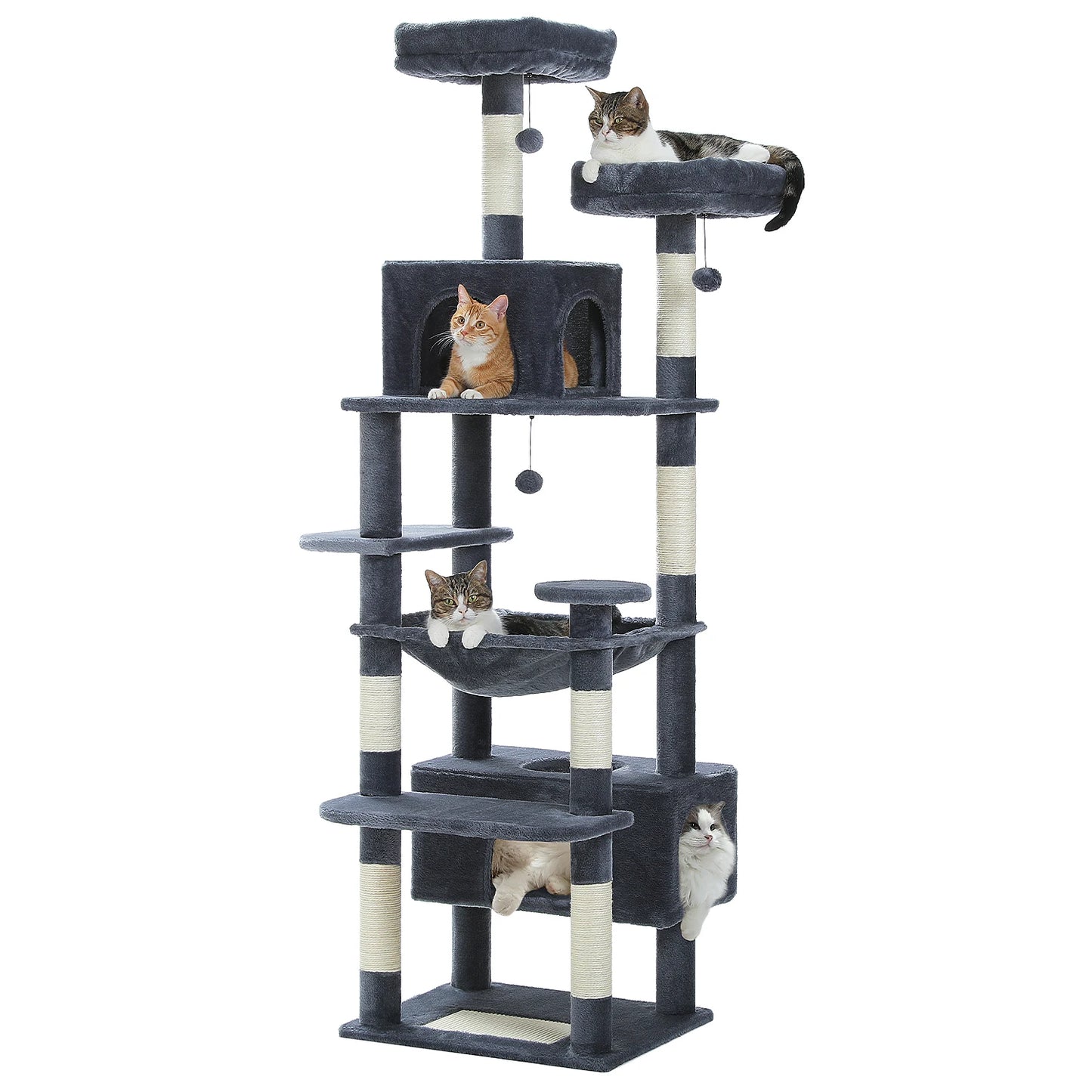 Luxury Multi-Level Cat Tower – Spacious, Stylish & Perfect for Large or Small Cats