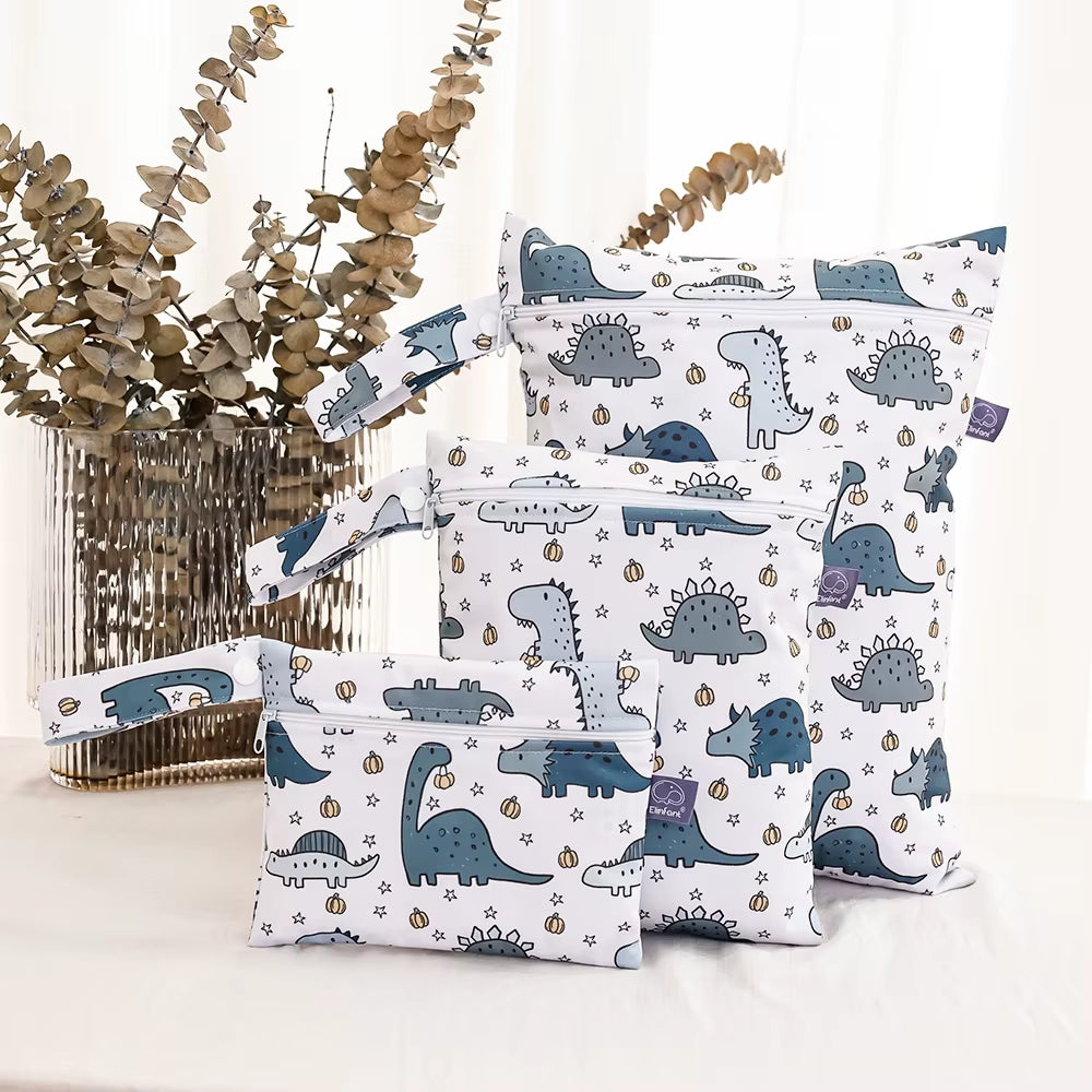 Elinfant 3PCS Travel Wash Cosmetic Bag Waterproof Diaper Bag Portable Storage Bag