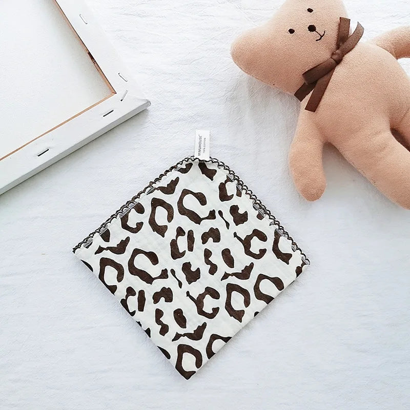 Soft Cotton Baby Face & Saliva Towels — 4-Layer Muslin Bibs & Burp Cloths for Newborns