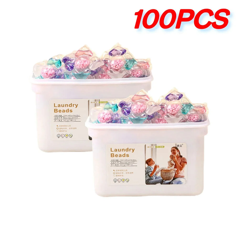 5-in-1 Laundry Detergent Pods (50–150 PCS) | Powerful Bead Capsules for Daily Washing