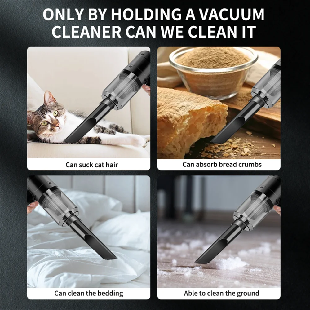 Portable Handheld Vacuum Cleaner — Multi-Purpose Car & Home Use
