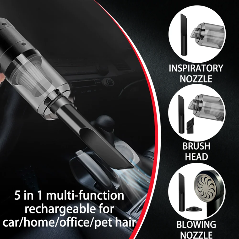 Portable Handheld Vacuum Cleaner — Multi-Purpose Car & Home Use