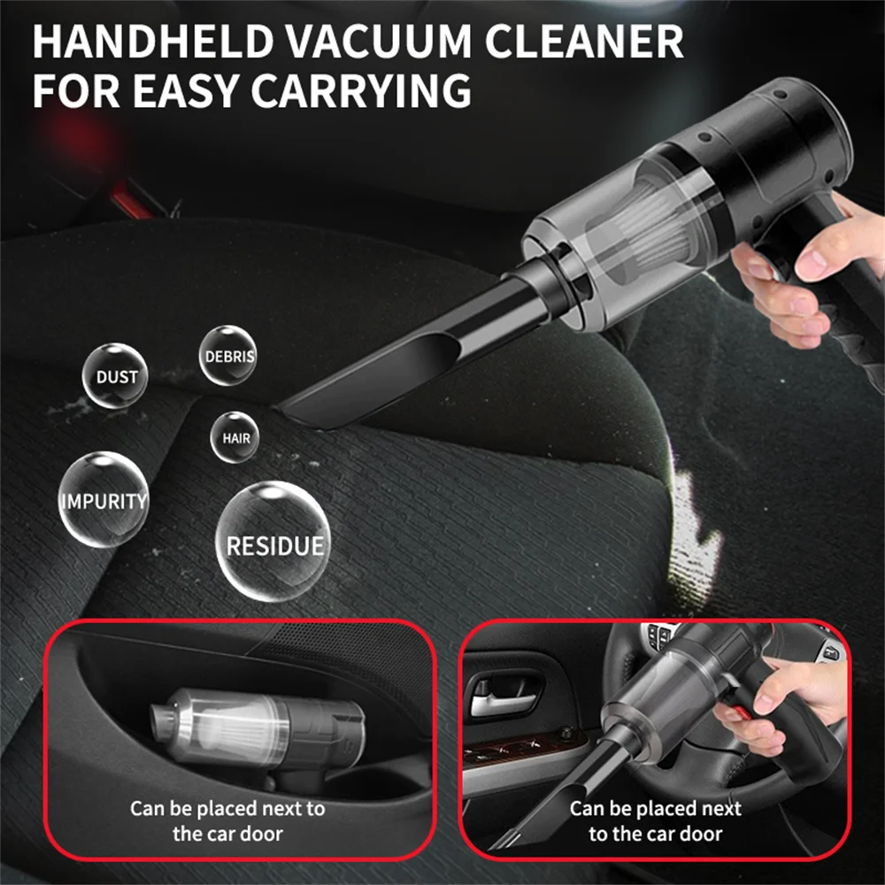 Portable Handheld Vacuum Cleaner — Multi-Purpose Car & Home Use