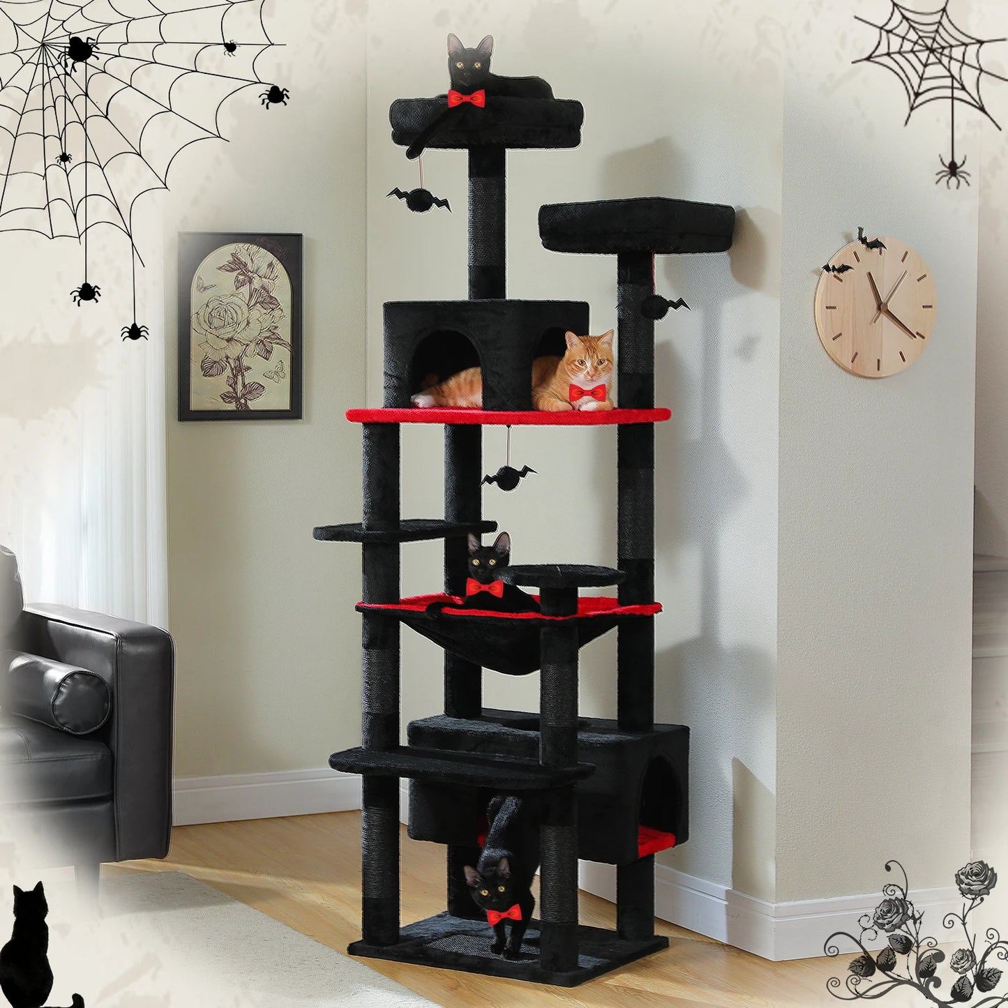 Luxury Multi-Level Cat Tower – Spacious, Stylish & Perfect for Large or Small Cats