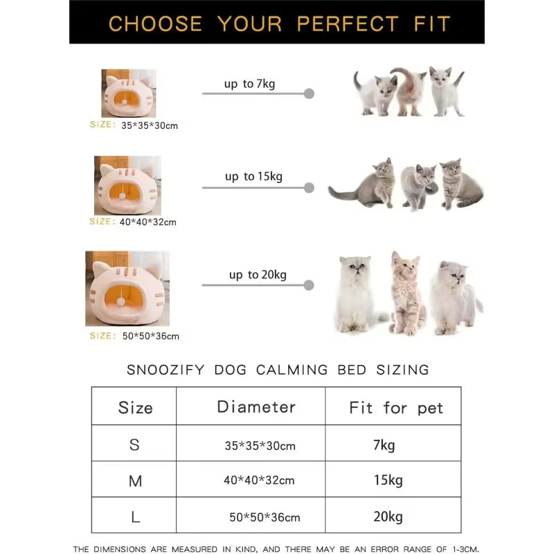 Warm Hugs in a Cave – Plush Indoor Pet Nest