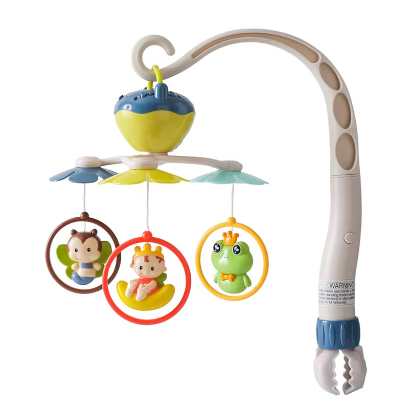 Baby Wooden Crib Mobile & Music Bed Bell — Hot Air Balloon Wind Chime Rattle Toy for Newborns, Baby Gift