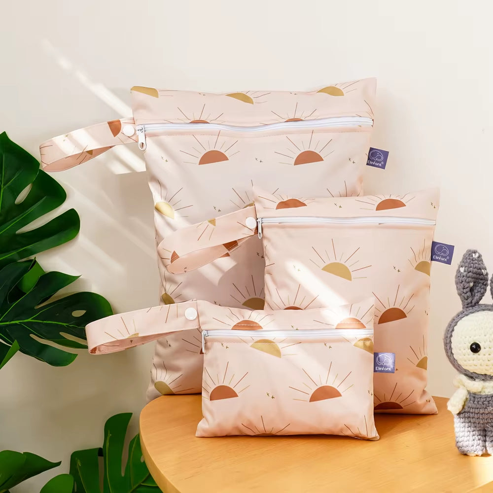 Elinfant 3PCS Travel Wash Cosmetic Bag Waterproof Diaper Bag Portable Storage Bag