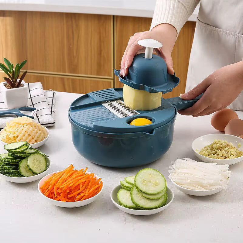 Multi-Function Manual Vegetable Cutter & Grater – Slicer, Shredder & Chopper